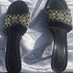 Coach monogram mules